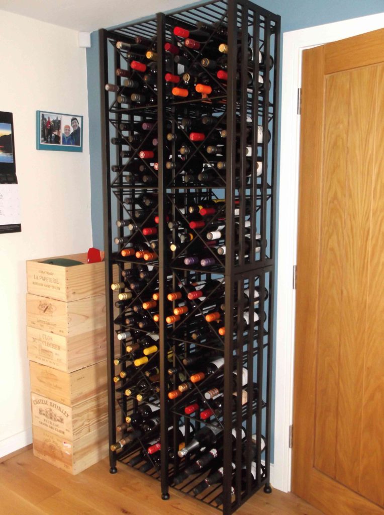 Case & Crate Metal Wine Storage Bin Tall (freestanding wine bottle