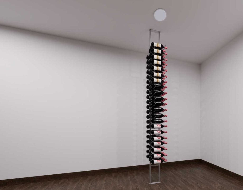 W Series Double Sided Floating Wine Rack Combo Kit (floor-to-ceiling ...