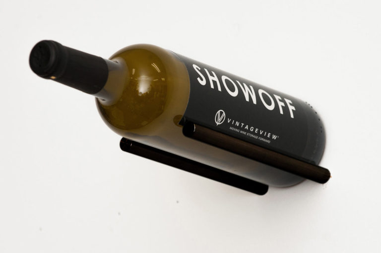 Vino Rails wall mounted metal wine rack peg system VintageView