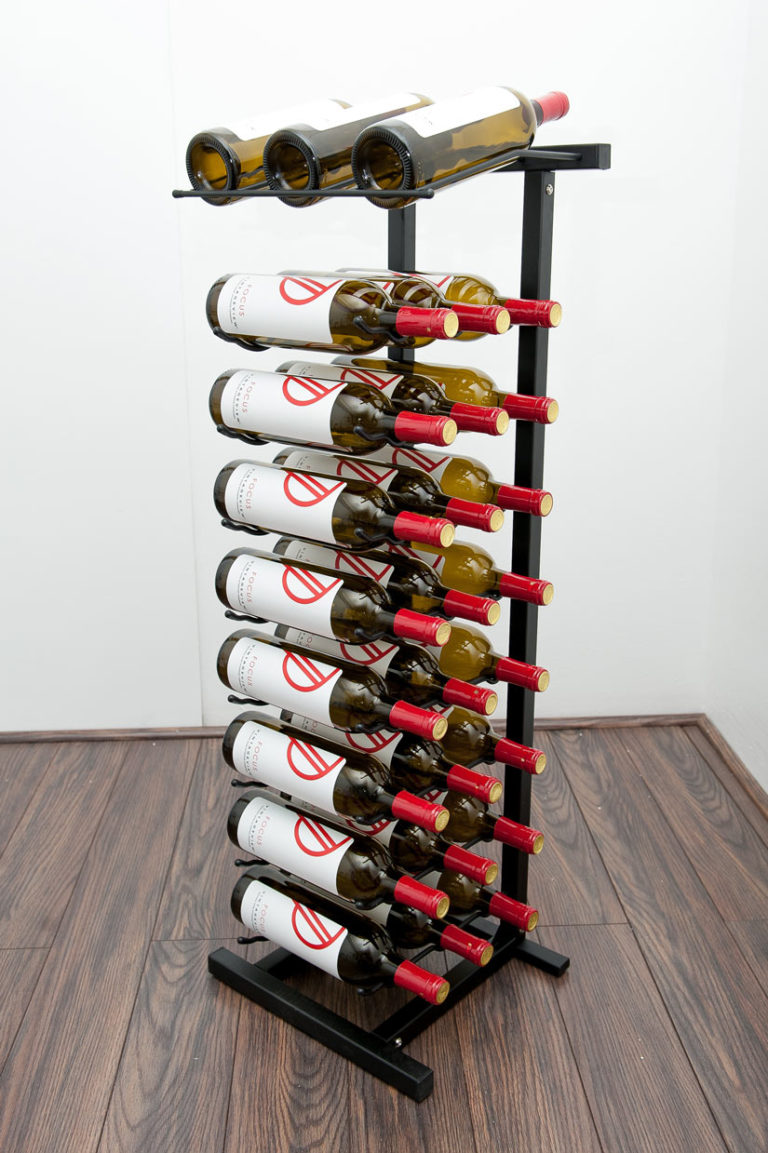 W Series Floor Standing Metal Wine Rack (freestanding display