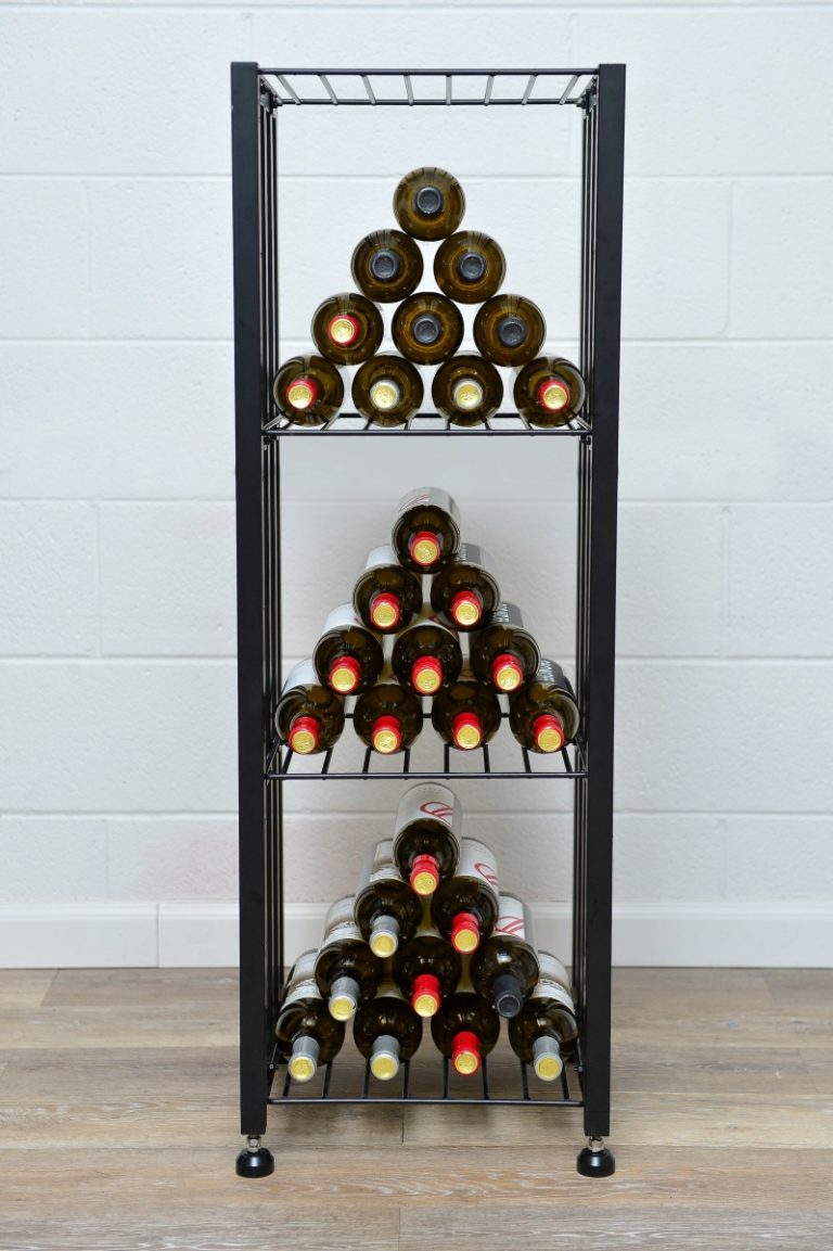 Case & Crate Metal Wine Storage Bin Short (freestanding wine bottle